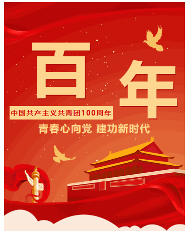 中国共青团100周年青年节党政红色模板