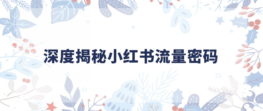 如何薅小红书的“流量羊毛”，篇篇产出爆款 （5000字深度揭秘小红书流量密码）