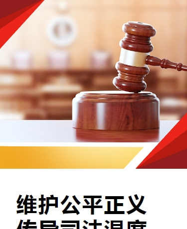 维护公平正义党日活动会议法律法院检察院党建简约红色模版