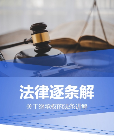 法条解读 继承权 法条讲解 法律 法院 检察院 简约通用 蓝色模版