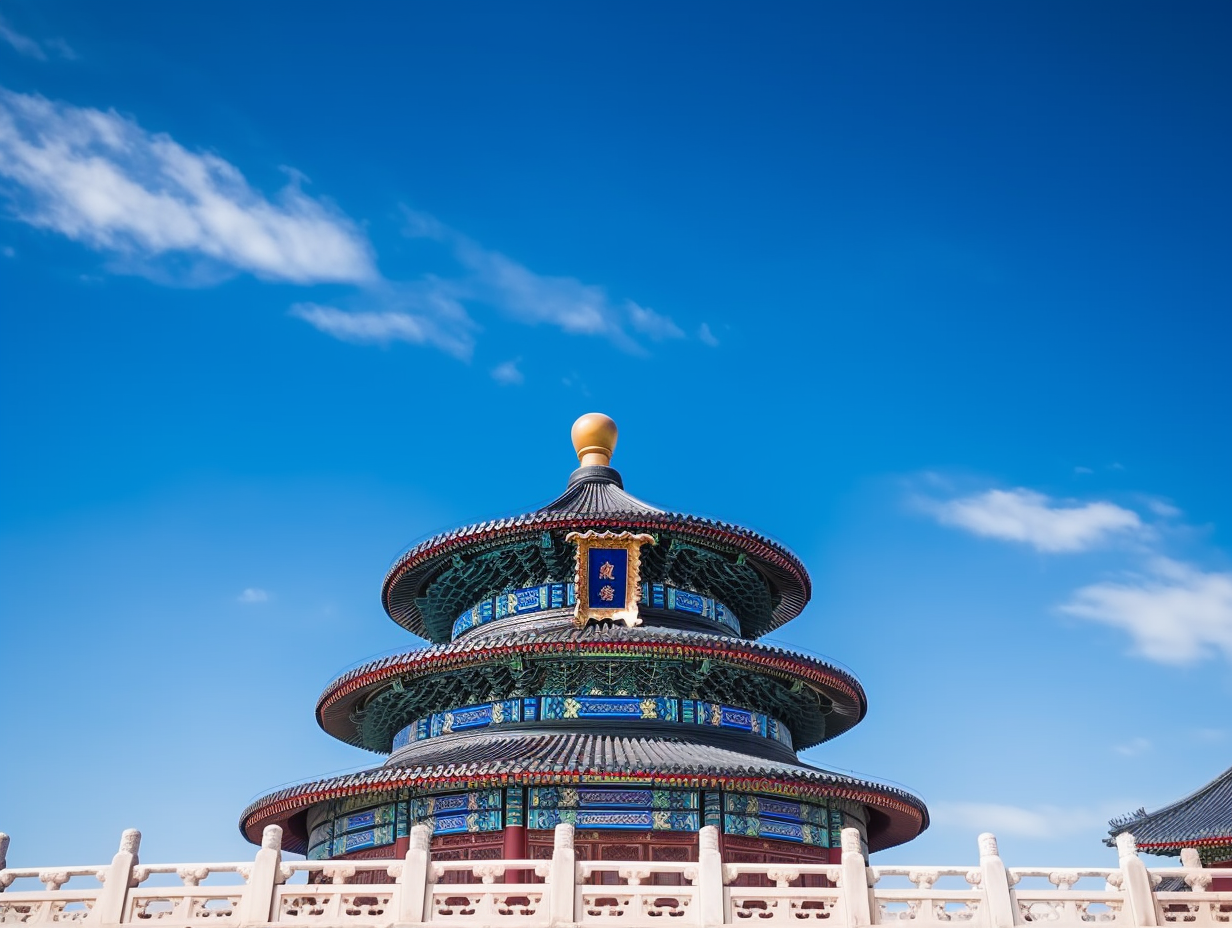 宏伟天坛古建筑中国风之美