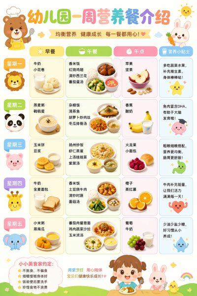 教育培训幼儿园用餐介绍