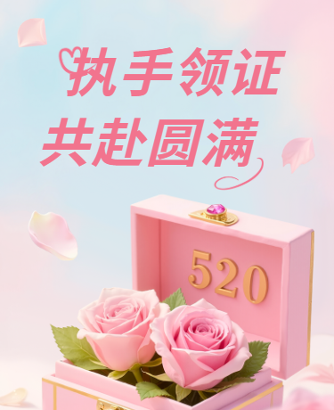 情定520情人节七夕活动宣传、唯美3D、粉色模板