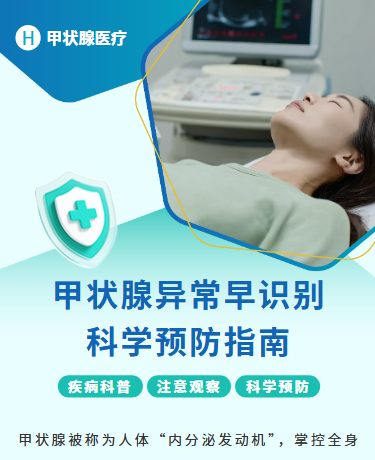 甲状腺异常早识别、医疗甲状腺、商务简约、绿色模板