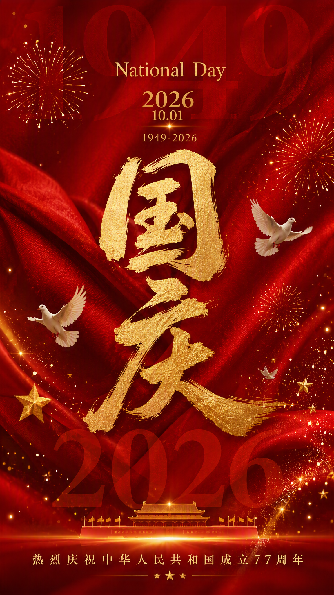 国庆节节日祝福海报