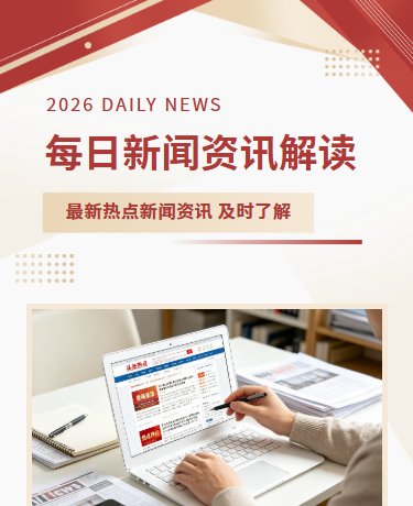 热点行业资讯政策解读总结会议/新闻/简约商务/红色模板