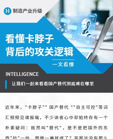 国产替代与卡脖子攻关、制造产业升级、商务简约、蓝色模板
