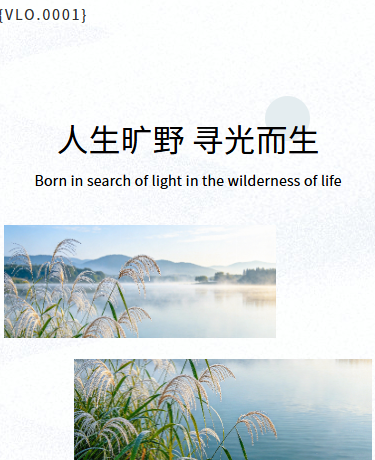 杂志期刊散文诗歌丨企业旅行丨极简简约杂志风丨黑白灰模板