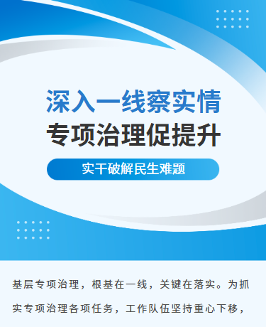 调研走访深入一线察实情纪实、基层工作专项调研、简约通用、蓝色模板
