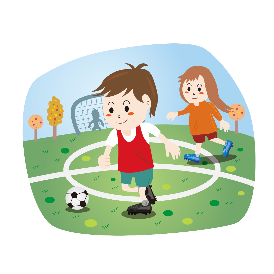 卡通可愛兒童足球戶外運動健身體育元素.png